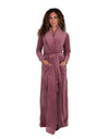 Ultra Soft Plush Velour Belted Shawl Collar Wrap Robe Soft Pink