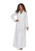 Long Terry Wrap Belted Bathrobe White
