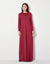 Pull On Nightgown with Tonal Satin Trim Cranberry