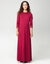 Pull On Nightgown with Tonal Lace Trim Berry