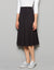 27"-29"-34"-37" Aline Seamed Lightweight Jersey Skirt with Covered Elastic Waistband Black