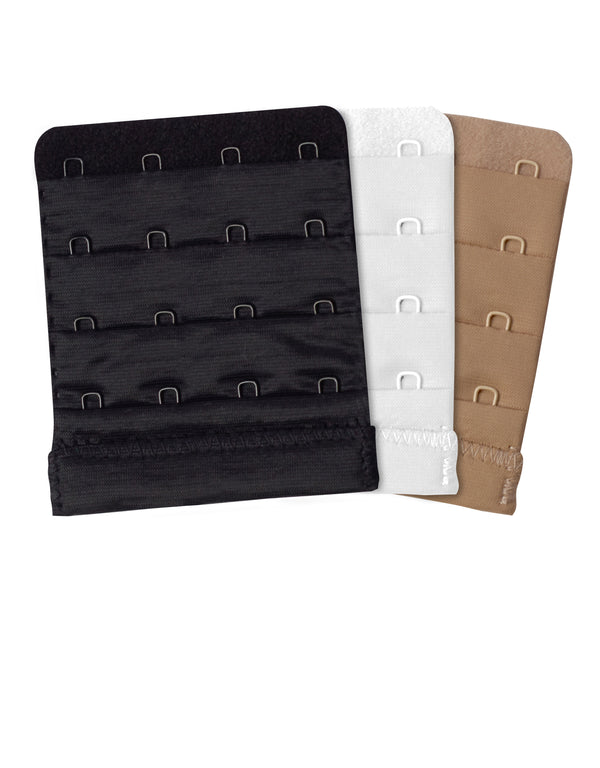 Fashion Essentials BF50523 Comfort Back 4-Hook Bra Extender
