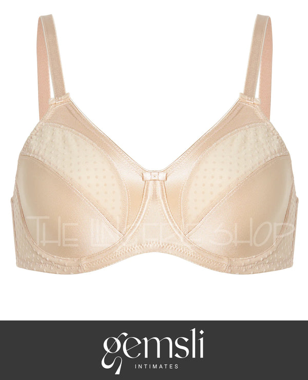 Gemsli GBR200 Dot Mesh Minimizer Underwire Bra