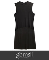 Gemsli FL314 Crew Neck Solid Color Combination Full Slip