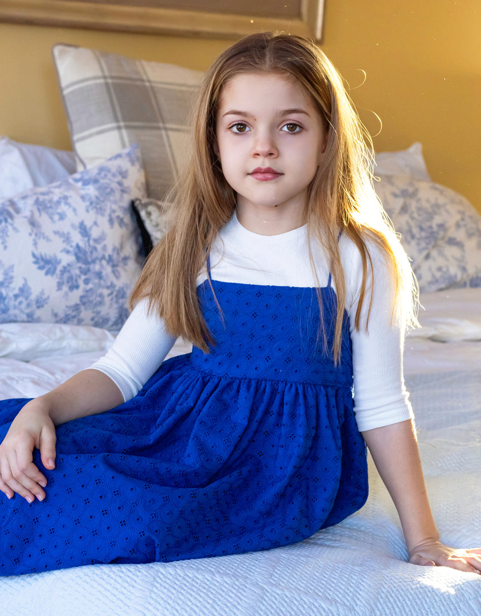 Royal Blue Eyelet Dresses