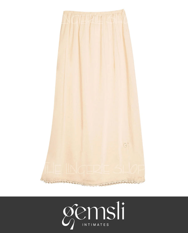 Gemsli HK300 Nylon Half Slip with Lace Beige