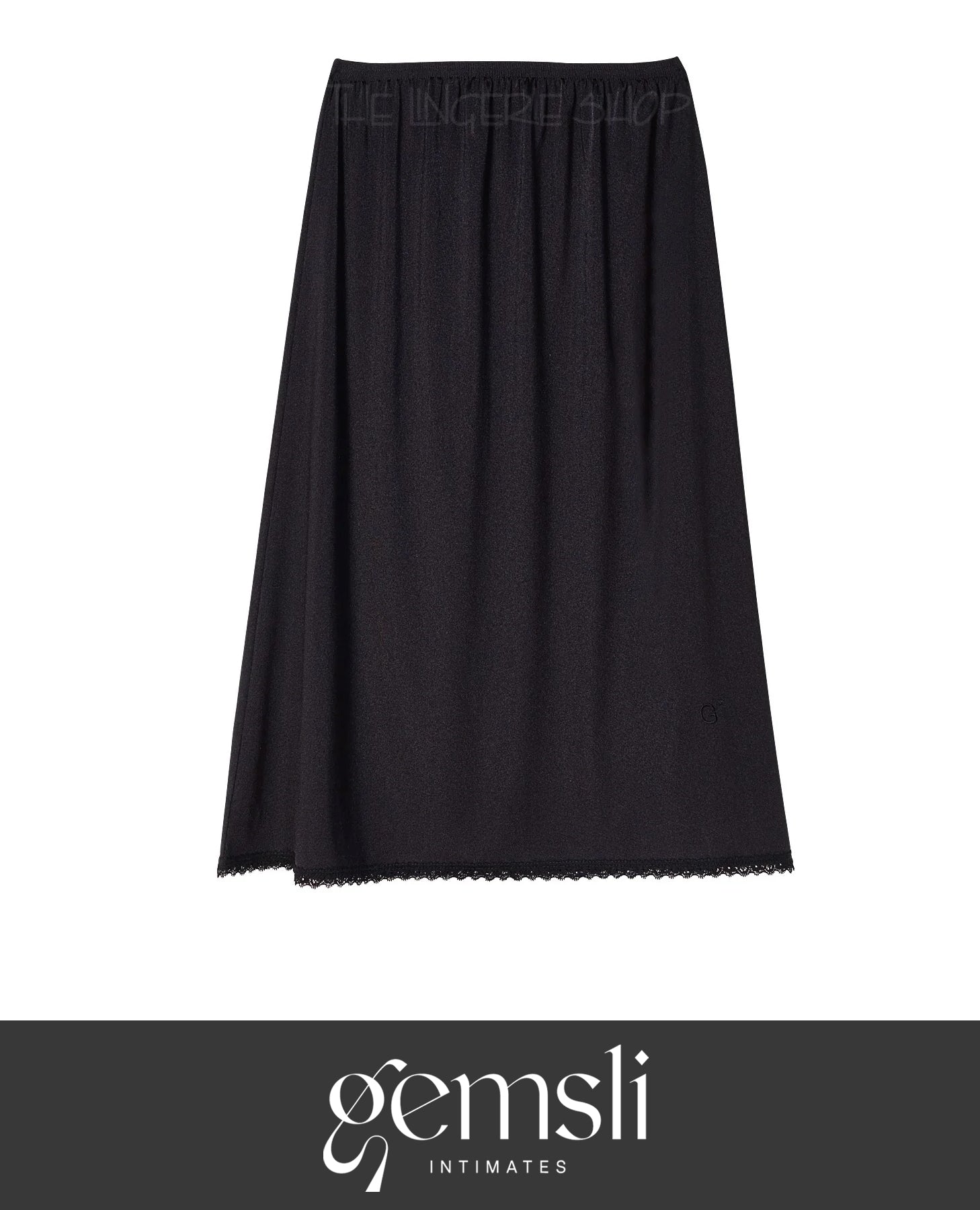 Gemsli HK300 Nylon Half Slip with Lace Black