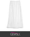 Gemsli HK300 Nylon Half Slip with Lace White