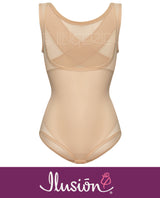 Illusion EI7193 Back Support Wear-Your-Own-Bra Shaper Bodysuit Nude