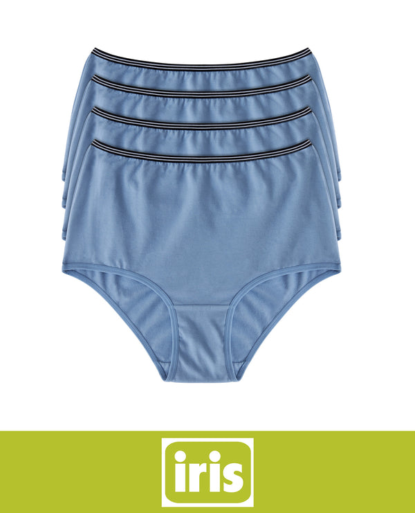 Iris Sport 4-Pack Ultra Comfort Cotton and Spandex Panty Briefs