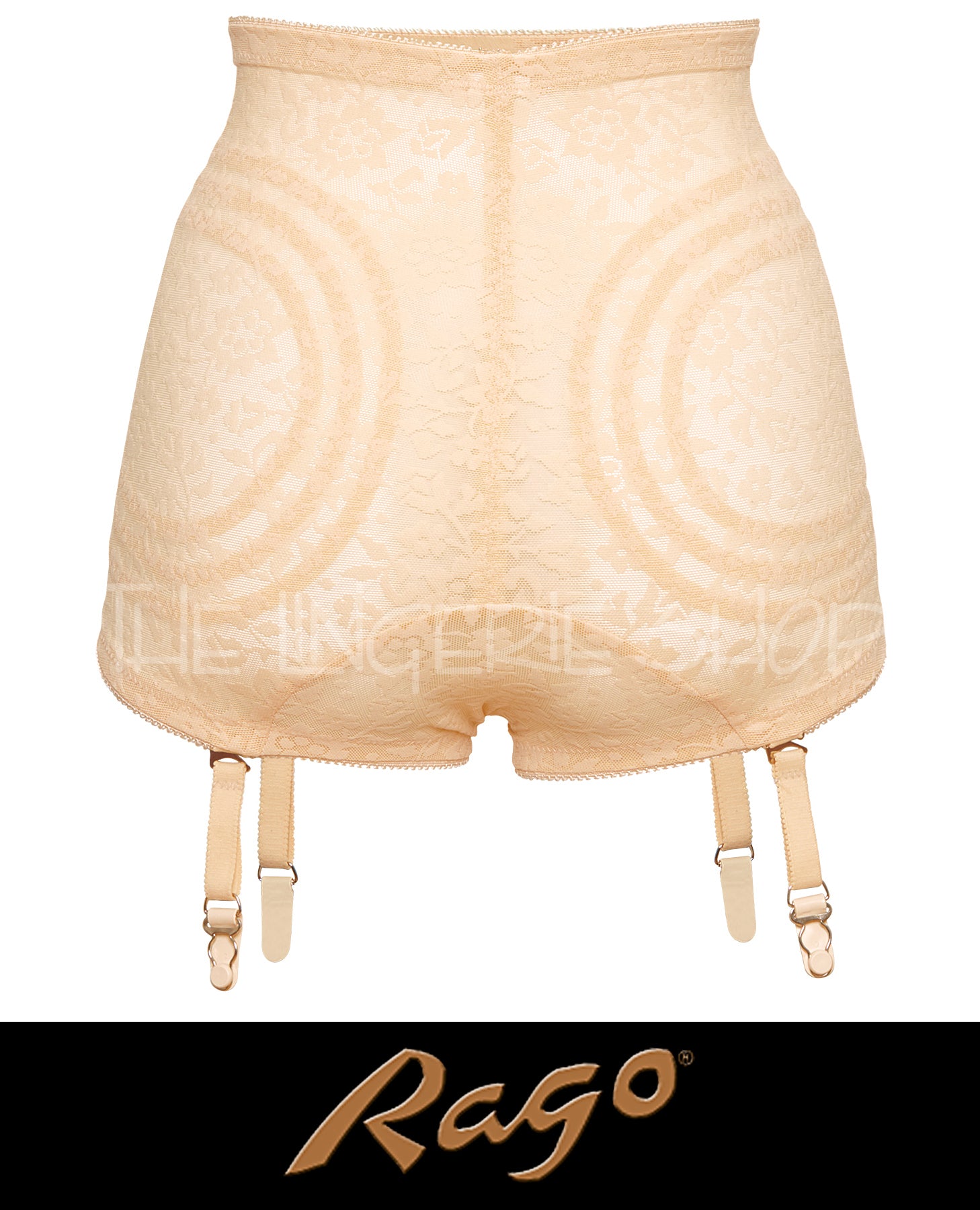 Rago 6197 Lacette Extra Firm Shaping Brief Panty with Garters