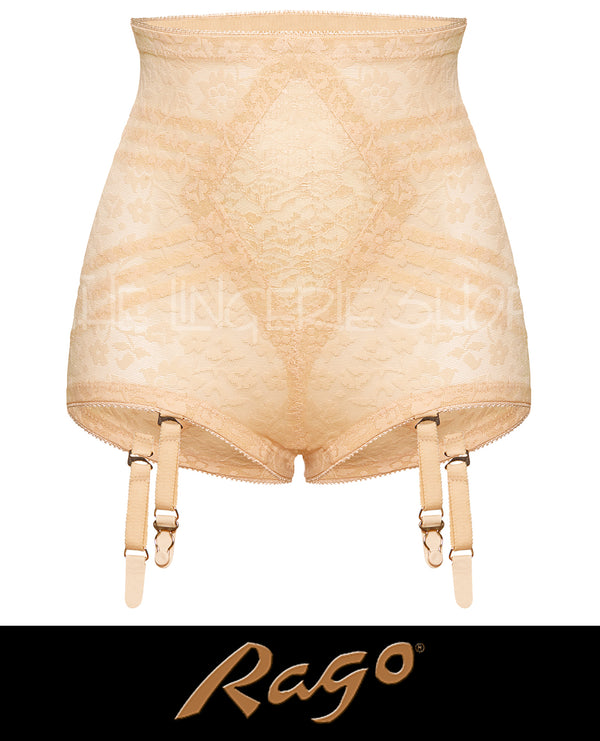 Rago 6197 Lacette Extra Firm Shaping Brief Panty with Garters