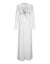 Nursing Bolero Nightgown with Floral Motif White