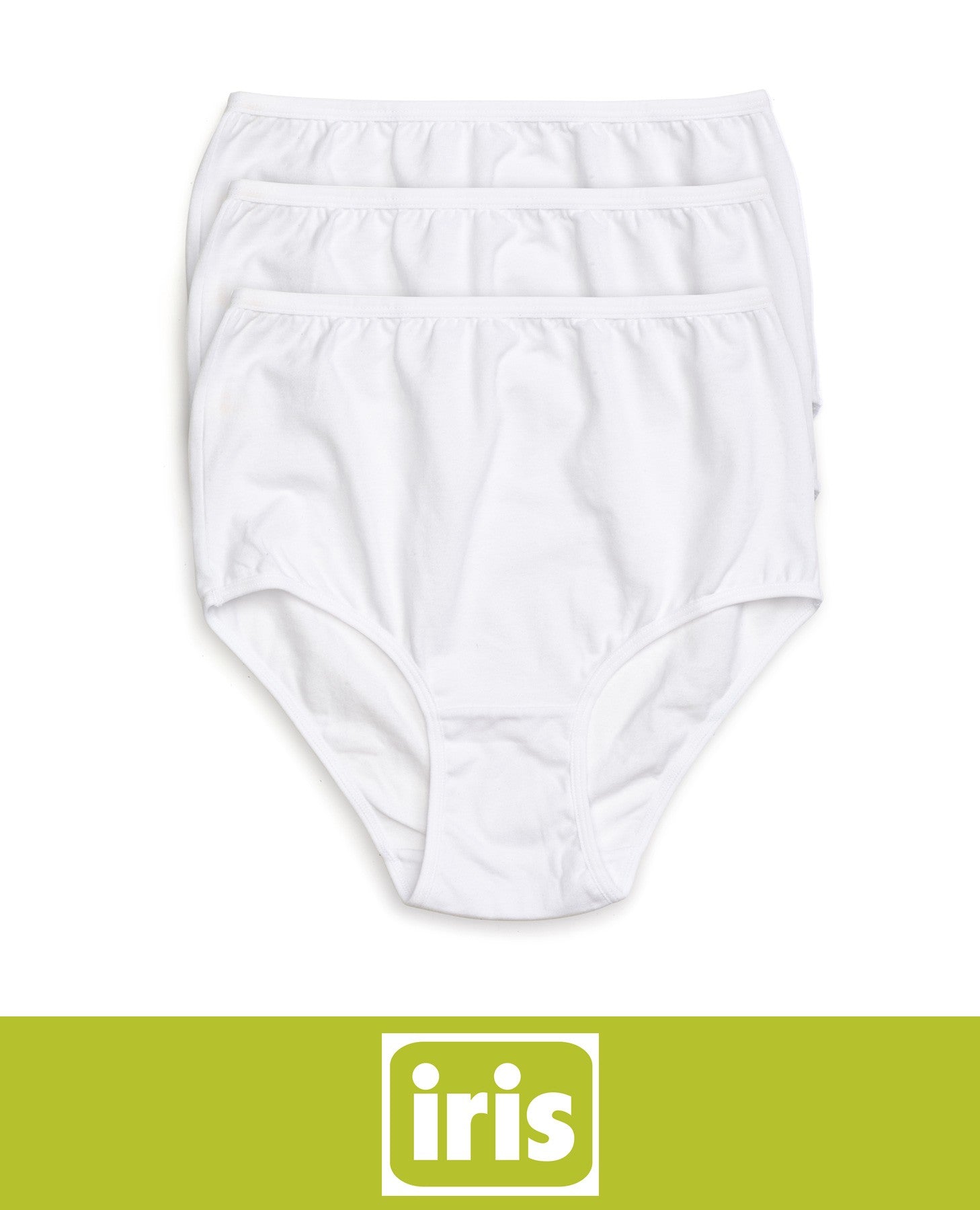 Iris Whites 3-Pack Ultra Comfort Cotton Brief Panties