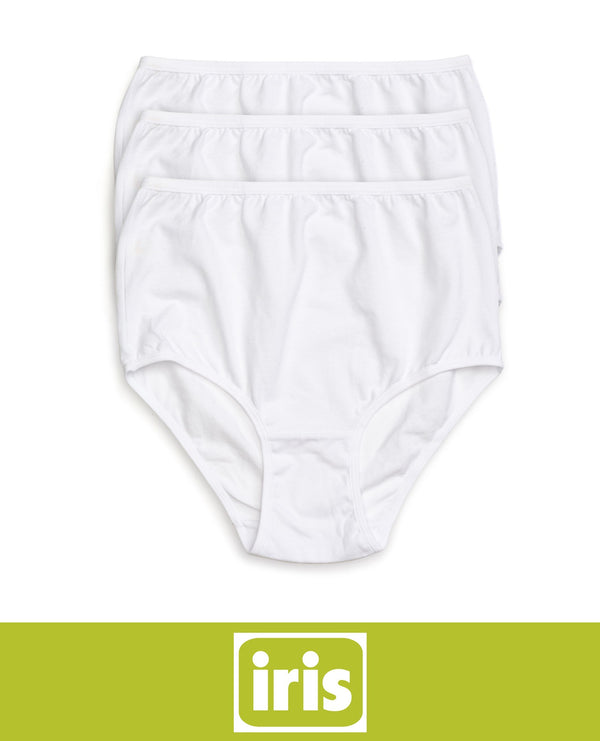 Iris Whites 3-Pack Ultra Comfort Cotton Brief Panties