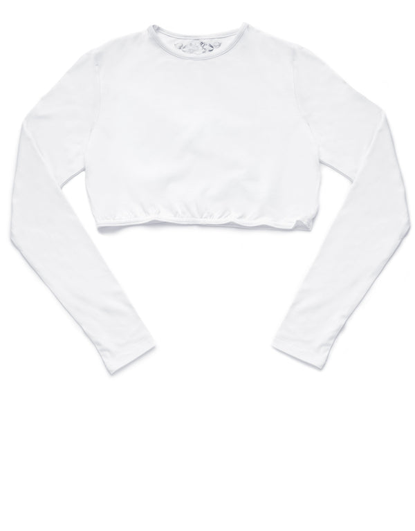 Cotton Modal Long Sleeve Crew Neck Half Shell