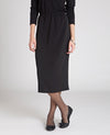 29" Crepe Straight Skirt Black