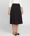 27" Lined Matte Jersey Flare Skirt Black