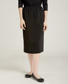 27" Straight Crepe Skirt Black