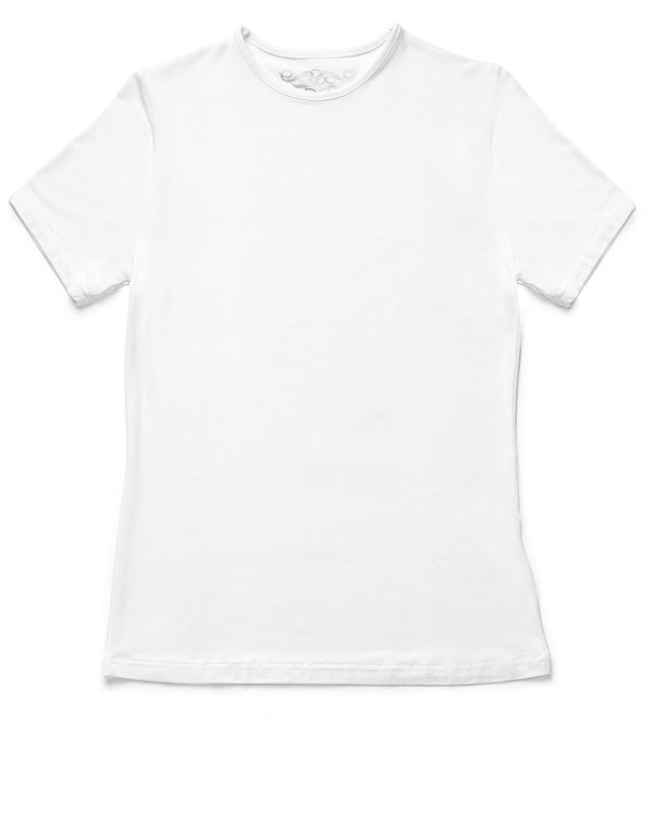 Cotton Modal Short Sleeve Crew Neck Shell