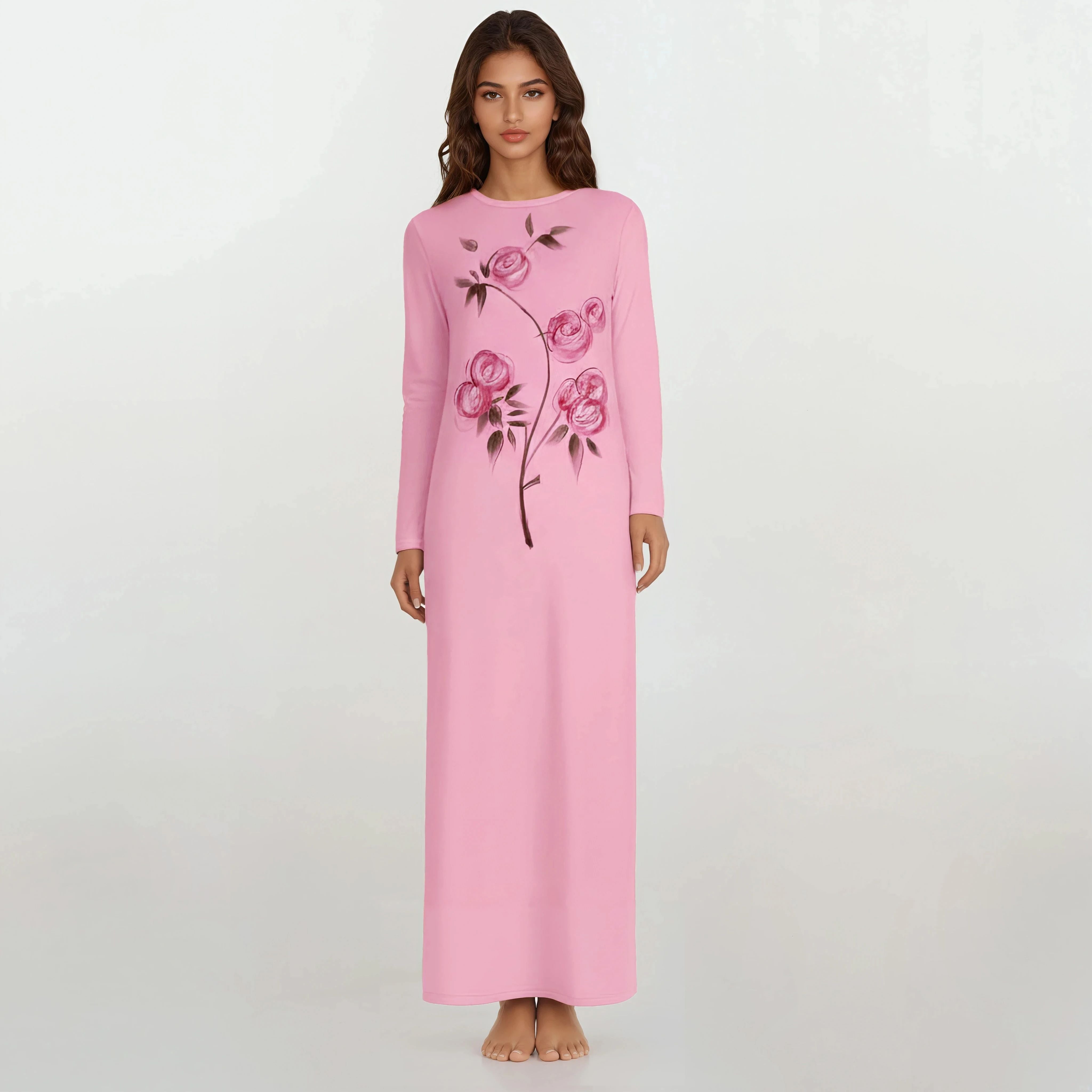 Pink Floral Nightgown