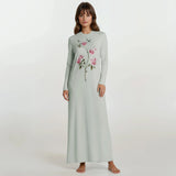 Green Floral Nightgown