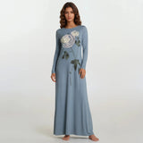 Floral Pull-On Nightgown – Elegant Comfort with Artistic Charm
