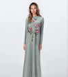 Gray Floral Nightgown