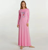Pull-On Nightgown with Floral Perfume Bottle Print