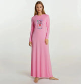 Pull-On Nightgown with Floral Perfume Bottle Print