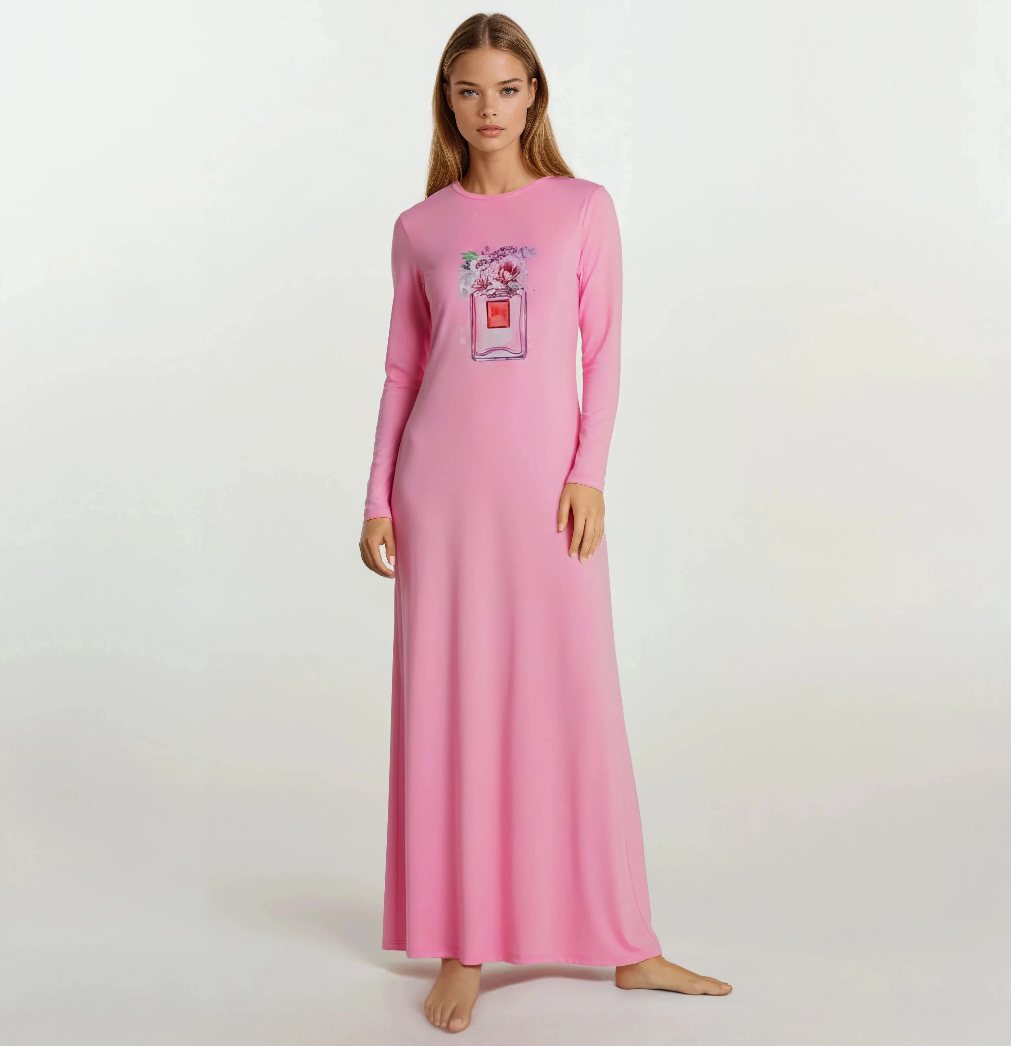 Pull-On Nightgown with Floral Perfume Bottle Print – The Lingerie Shop NY