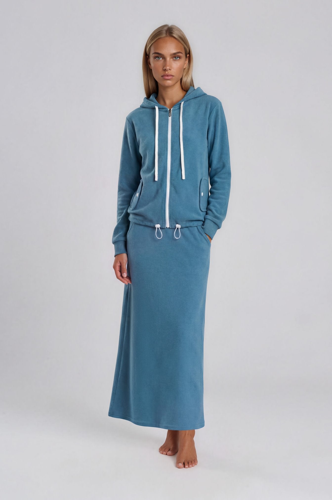 Blue Terry Skirt
