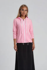 Pink Terry Zip Hoodie