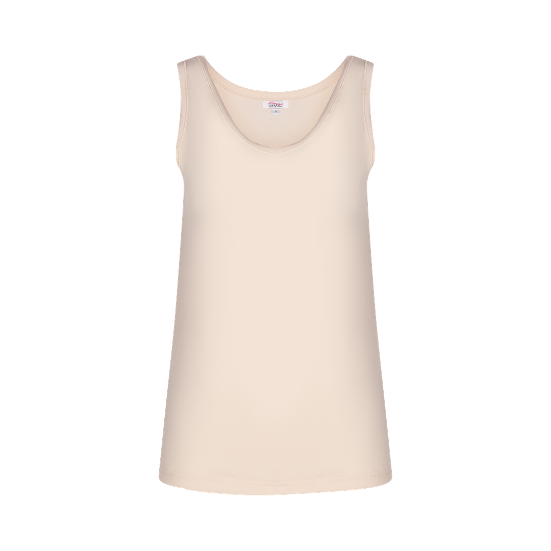 2100 - v-neck undershirt, cotton-Undershirts-Beige-XS-Gemsli Intimates