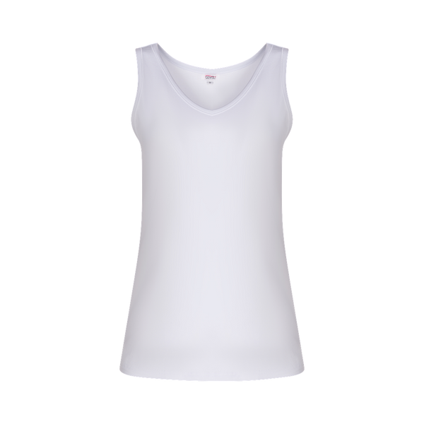 2100 - v-neck undershirt, cotton-Undershirts-White-XS-Gemsli Intimates