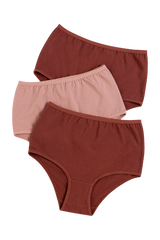 3305 - 3-pack basic brief, cotton-Panties-Clay Multi-4-Gemsli Intimates