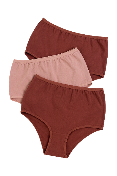 3305 - 3-pack basic brief, cotton-Panties-Clay Multi-4-Gemsli Intimates