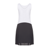 FK308 - reversible full slip, cotton top nylon bottom-White/Black-37"-32-Front-Gemsli Intimates