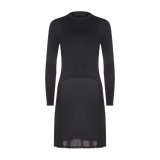 FK312 - long sleeve shell slip, with adjust-a-neck-Full Slips-Black-41"-30-Gemsli Intimates