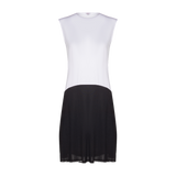FK314 - sleeveless shell slip, with adjust-a-neck-Full Slips-White/Black-43"-30-Gemsli Intimates