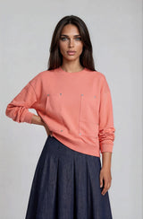 Salmon Pocket Sweatshirt