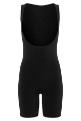 SW0063sn - powermesh underbust singlet with easy open crutch-Shapewear-Black-XS-Gemsli Intimates