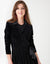Mock Wrap Velvet Maxi Dress Shabbos Robe with Satin Collar and Tie