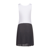 FK308 - reversible full slip, cotton top nylon bottom-back-Gemsli Intimates