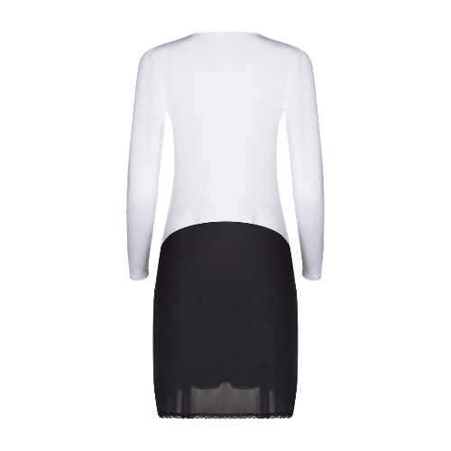 FK312 - long sleeve shell slip, with adjust-a-neck-Full Slips-Gemsli Intimates