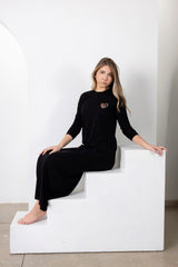 Rainbow Heart Black Teen Nightgown