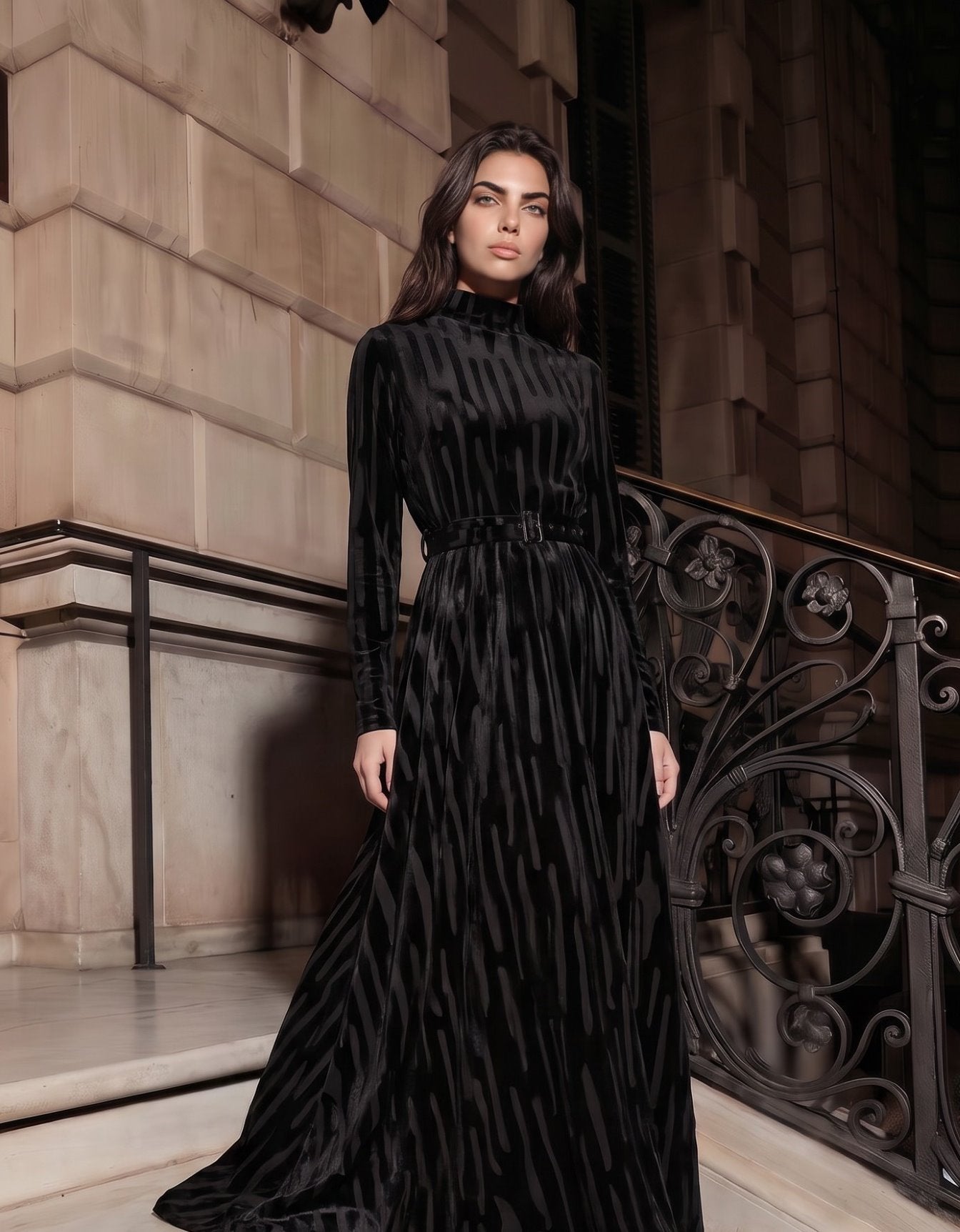 Wild Grace Maxi Dress with Belt