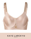 Abergele-Kaye Larcky 33065/4013 Mature Teen Supportive Shaper Bra Comfy Everyday Basic Super-Flattening Removable Wire Feature