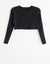 Kids Rib Knit Button Cardigan Black - MUST BE PURCHASED WITH ROBE