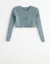 Kids Rib Knit Button Cardigan Sage - MUST BE PURCHASED WITH ROBE